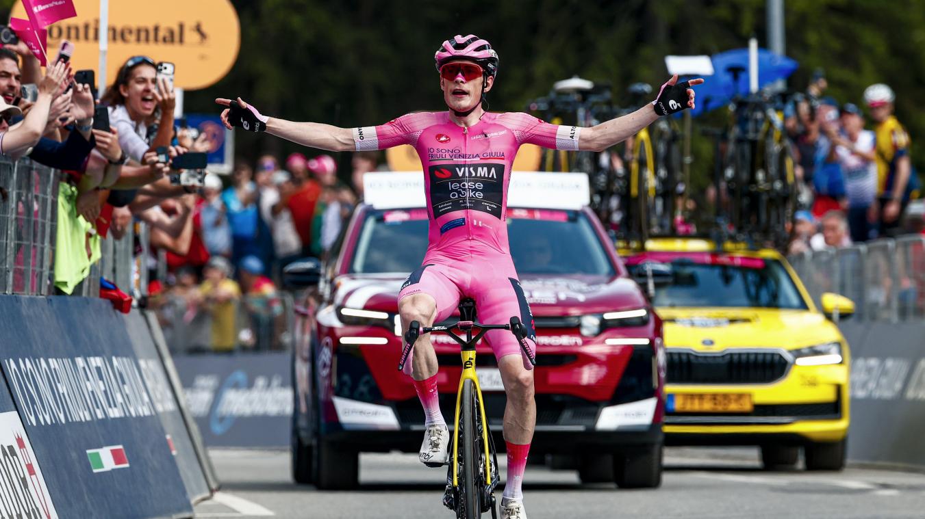 <p>Jonas Vingegaard fliegt weiter Richtung Giro-Gesamtsieg.</p>