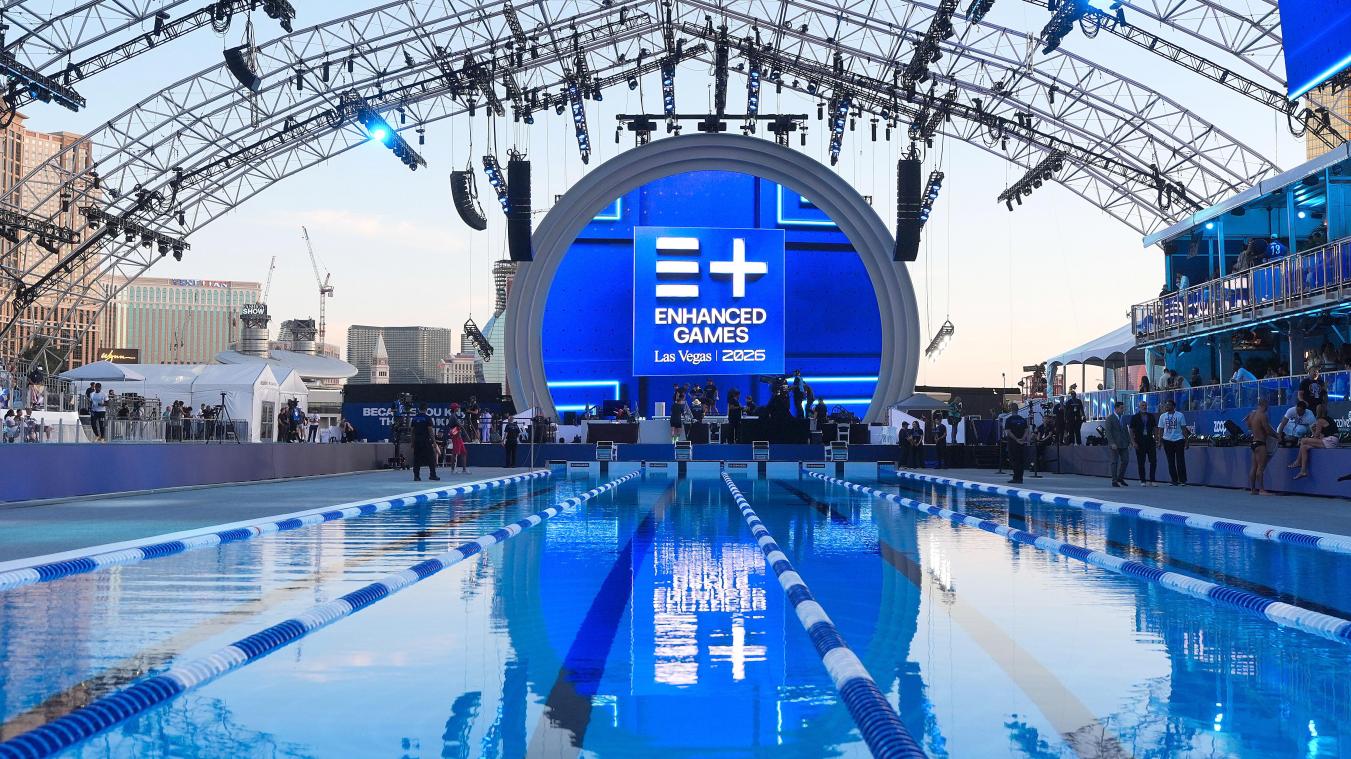 <p>Der Wettbewerbskomplex der Enhanced Games in Las Vegas: Das Event wollte die Grenzen sportlicher Leistung verschieben – und löste damit eine Debatte über die Zukunft des Sports aus.</p>