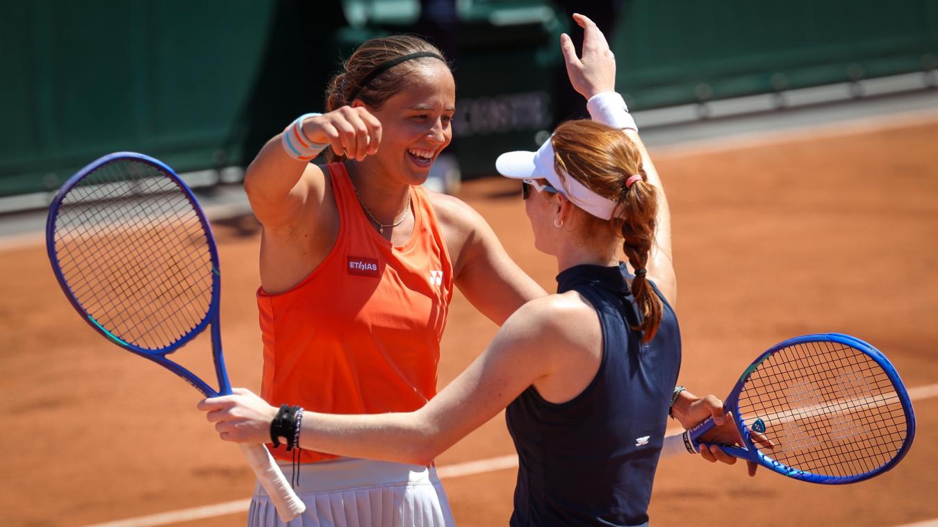 <p>Gemeinsam mit Maya Joint feierte Hanne Vandewinkel (links) ihren ersten Sieg bei einem Grand Slam.</p>