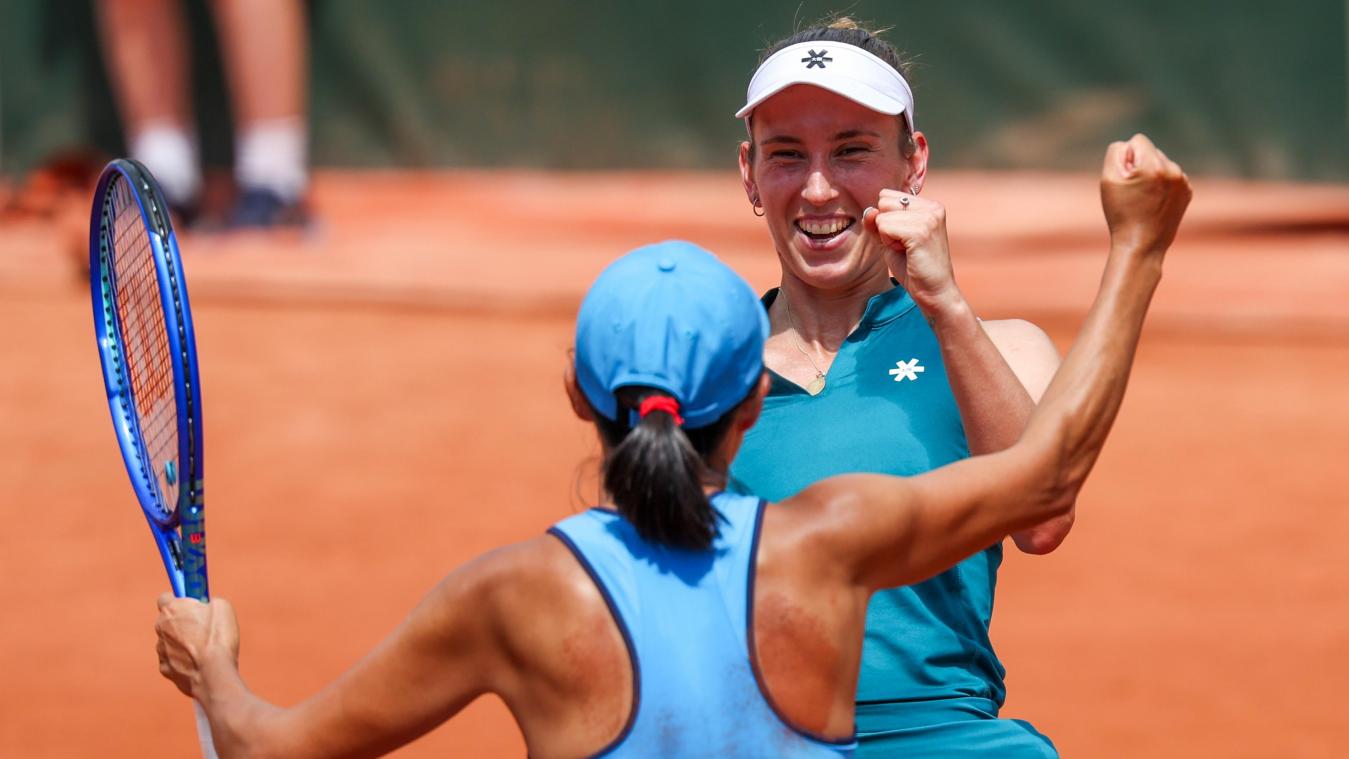 <p>Elise Mertens durfte am Samstag mit ihrer Doppelparnterin Zhang Shuai jubeln.</p>