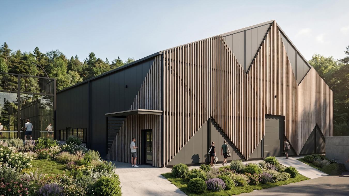 <p>Die Halle wird neben den Außenplätzen errichtet und soll ab dem Spätherbst drei zusätzliche, überdachte Padel-Plätze in Eupen beherbergen.</p>