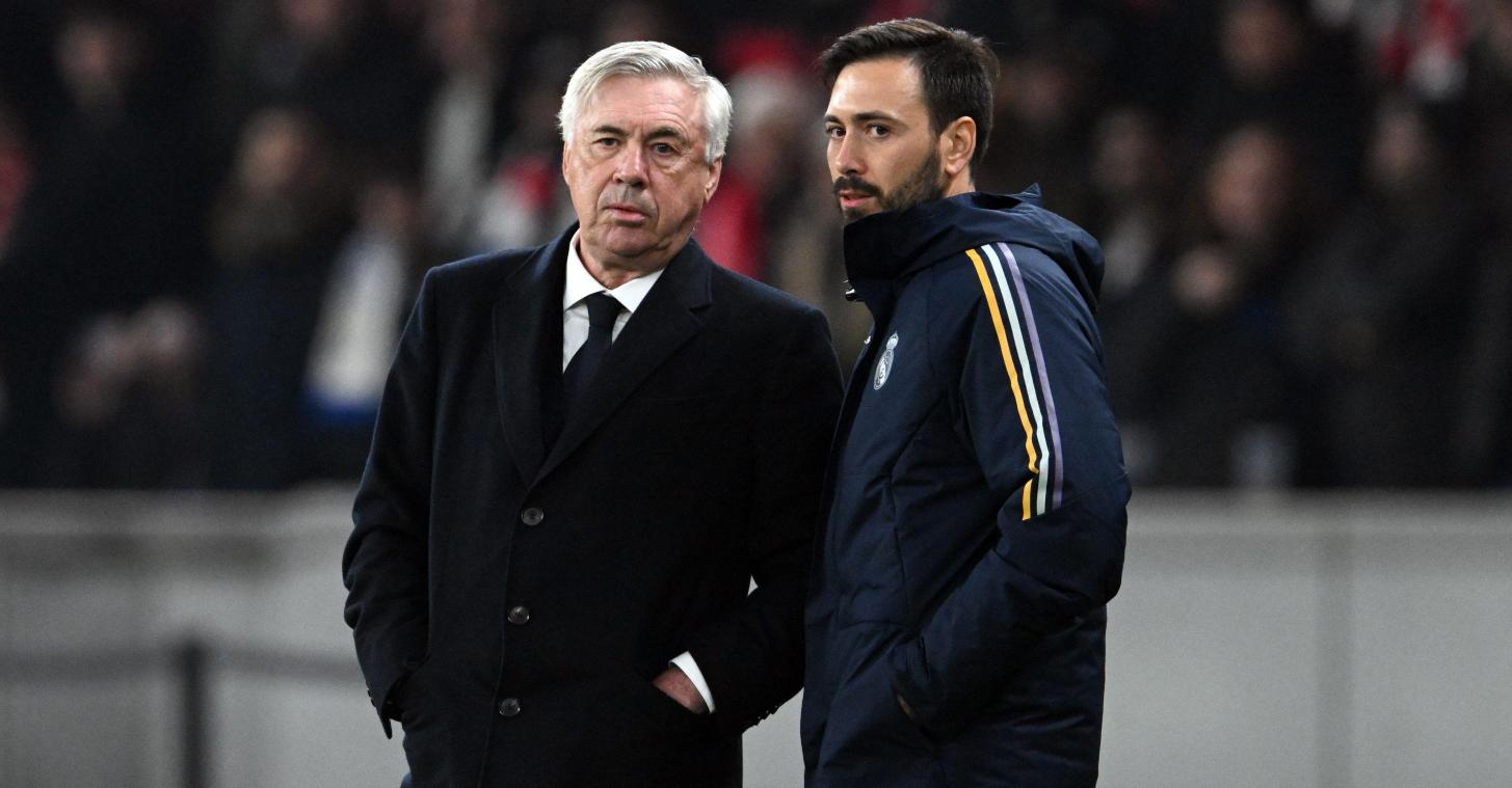 <p>Davide Ancelotti (rechts, neben Vater Carlo) wird neuer Trainer in Lille.</p>