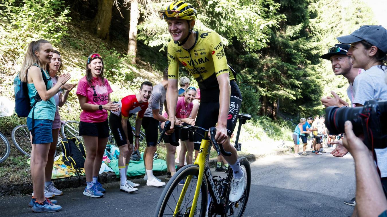 <p>Tim Rex bei der 19. Etappe des Giro: In Italien nahm der Raerener erstmals bei einer großen Rundfahrt teil.</p>