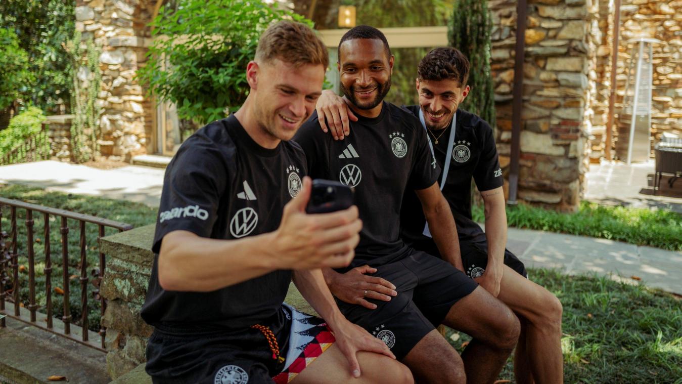 <p>Per Videocall wünschte Kanzler Friedrich Merz der DFB-Elf um Jonathan Tah, Joshua Kimmich und Kai Havertz (v.l.n.r.) viel Erfolg.</p>