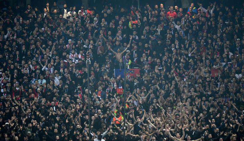 <p>Machten im Old Trafford ordentlich Radau: Die Fans von PSG.</p>