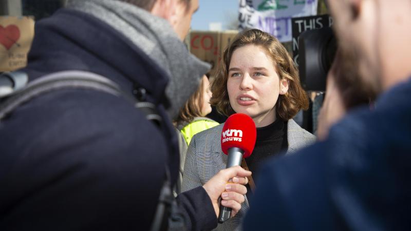 <p>Steht an vorderster Front der belgischen Klimaaktivisten: Anuna De Wever.</p>