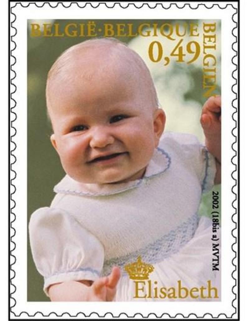 <p>Ein Schnappschuss aus dem Jahr 2002 brachte Prinzessin Elisabeth zum ersten Mal auf eine Briefmarke.</p>