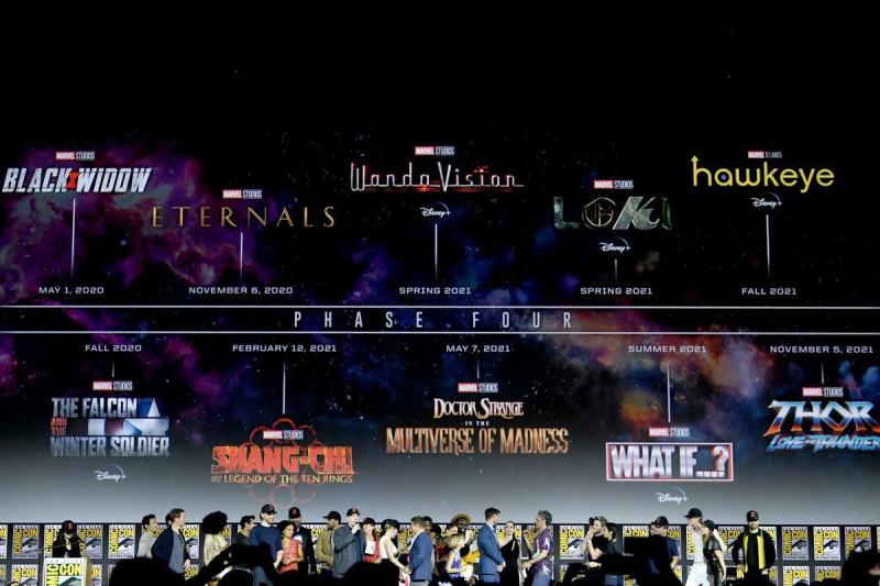 <p>Die Vorstellung der Marvel-Filme und -Serien, die in der Phase 4 angesiedelt sind, bei der Comic Con in San Diego im August 2019.</p>