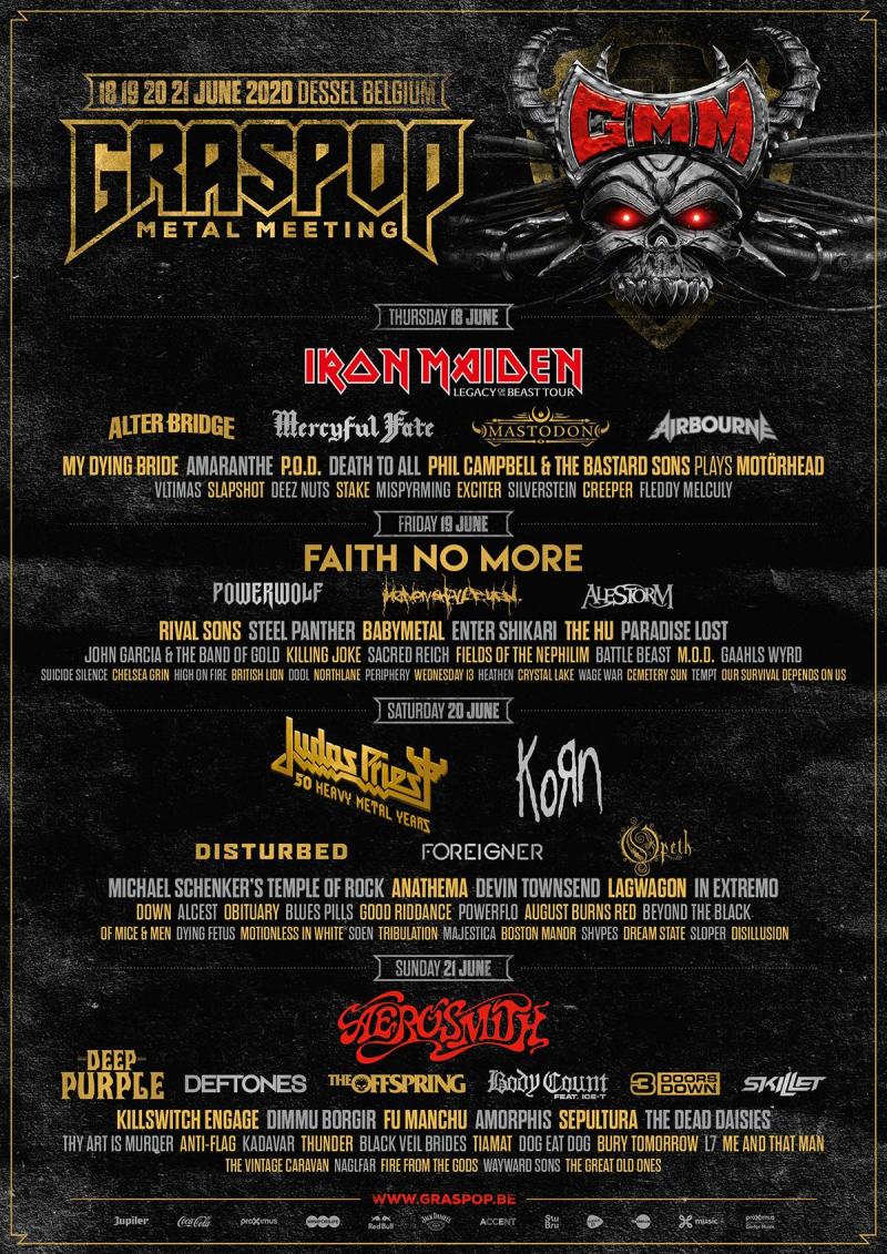 <p>Das offizielle Poster des diesjährigen Graspop Metal Meetings mit dem kompletten Line-up.</p>