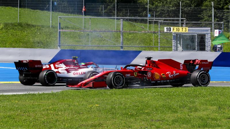 <p>Sebastian Vettel haderte mit seinem Unfall.</p>