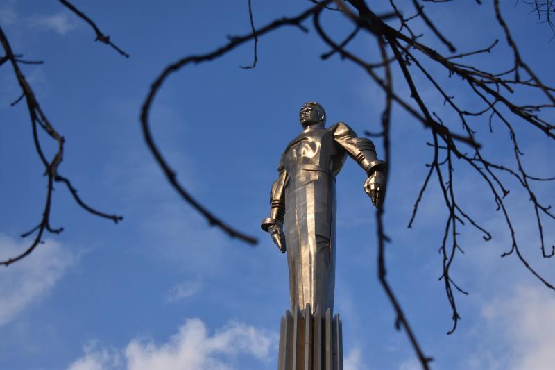 <p>Ein riesiges Denkmal in der russischen Hauptstadt Moskau erinnert an den sowjetischen Kosmonauten Juri Gagarin.</p>