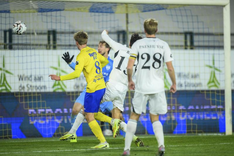 <p>Slegers brachte Beveren vor der Pause in Führung.</p>