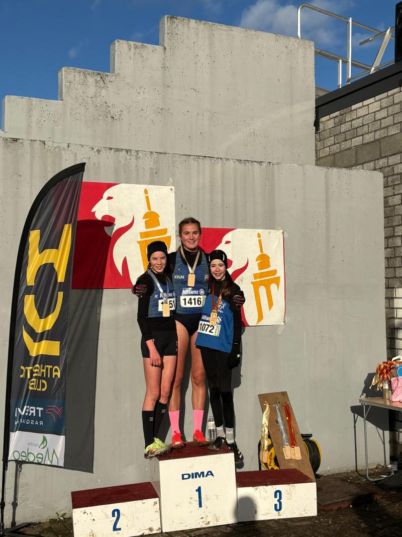 <p>Dana Fryns (r.) vom LAC Eupen sicherte sich bei den Scolaires über 3,3 Kilometerden den dritten Platz.</p>