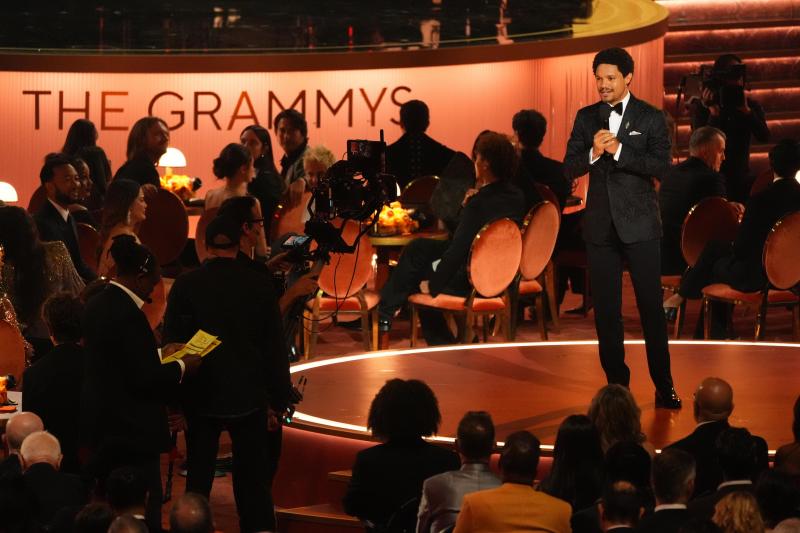 <p>Moderator Trevor Noah</p>