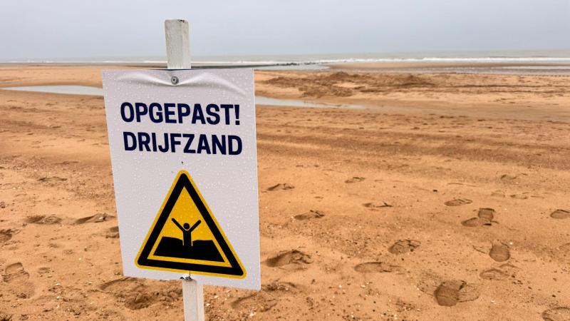 <p>Diese Schilder warnen die Spaziergänger am Strandvor der Gefahr.</p>