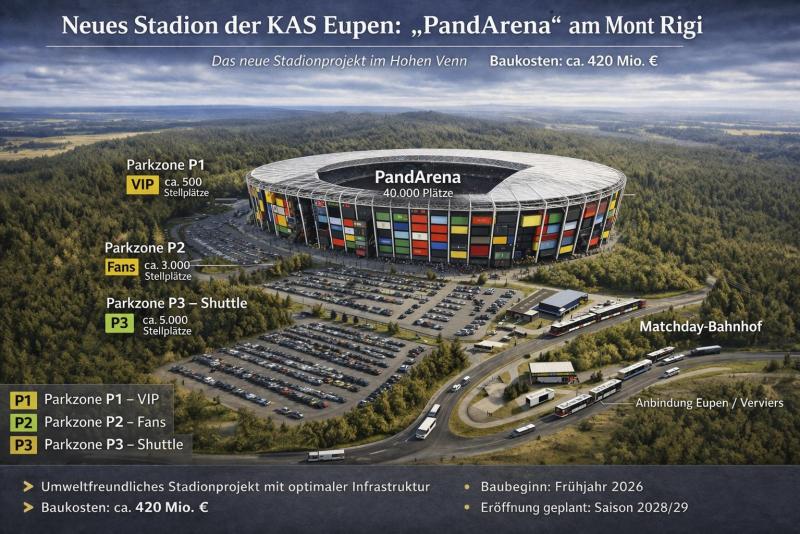 <p>Pläne, die der GE-Redaktion zugespielt wurden, zeigen die neue Heimat der AS Eupen.</p>