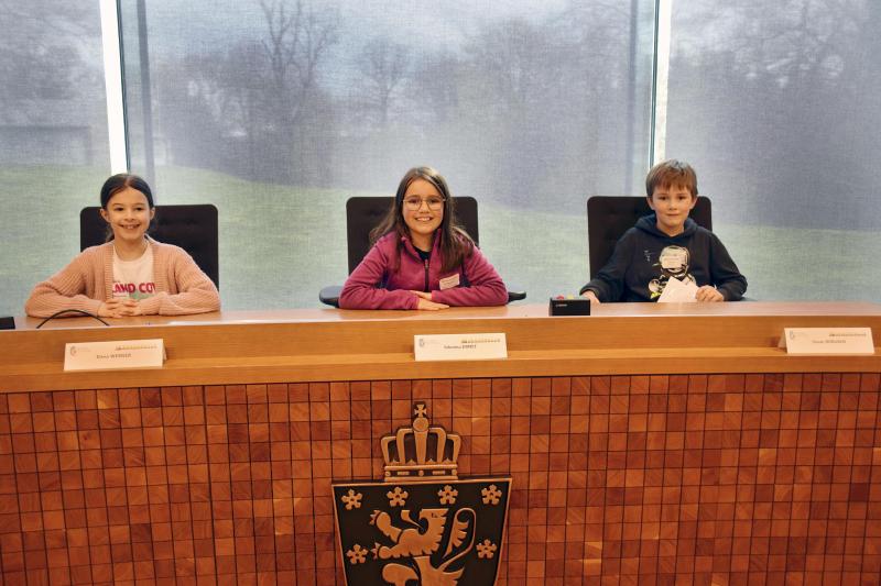 <p>Beim Projekt „Zug der Demokratie“ tauschten sich Schülerinnen und Schüler in diesem Jahr mit Politikern über Online-Sicherheit und Freizeit ohne Bildschirm aus.</p>