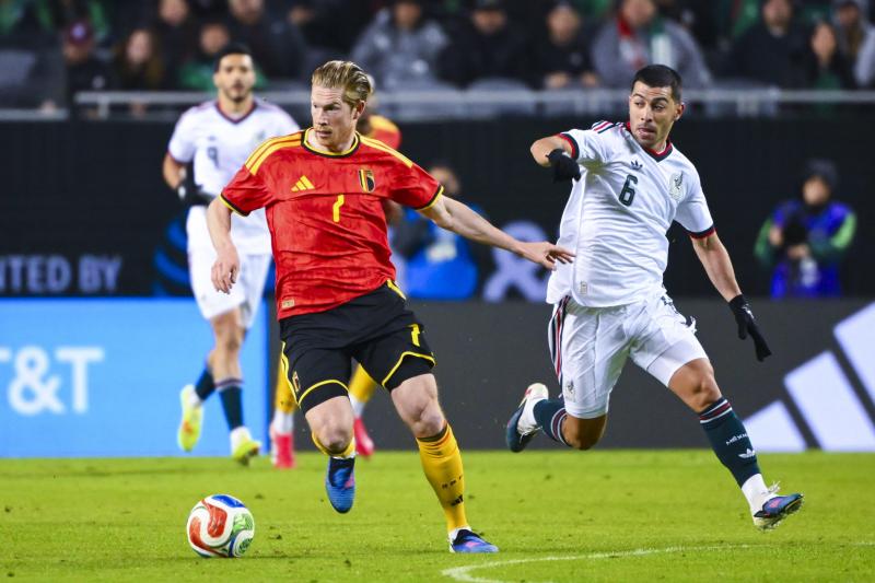 <p>Kevin De Bruyne zeigte nicht seine beste Leistung im Dress der Roten Teufel.</p>