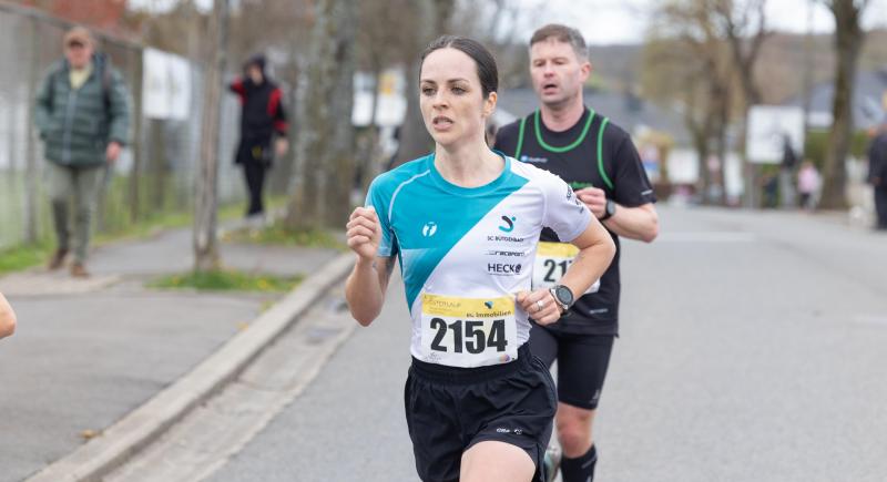 <p>Marie Wiesemes vom SC Bütgenbach war über 6,3 Kilometer die schnellste Frau.</p>
