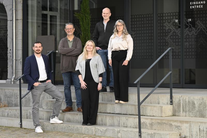 <p>David Schmitz, Raphaël Sproten, Natalia Marcelewicz, Tim Verdin und Bianca Vossenknaul (von links) gehören zum Planungsteam. Auf dem Foto fehlen Raza Tafilaj, Jérôme Wetzels und Axel Halmes.</p>
