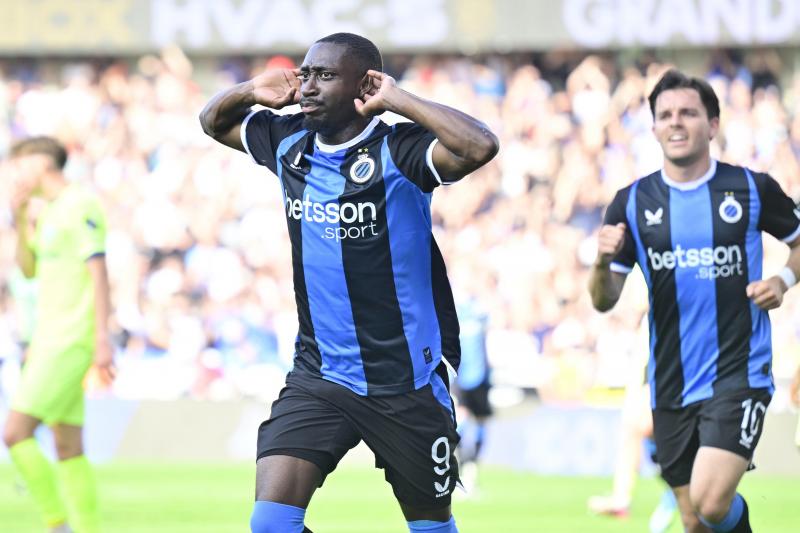 <p>Club-Brügge-Stürmer Carlos Forbs bejubelt das 1:0 gegen AA Gent.</p>