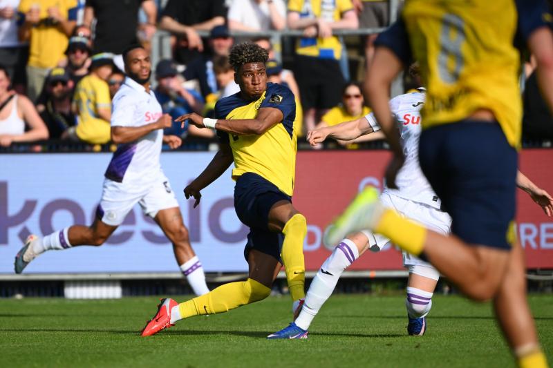 <p>Kevin José Rodríguez Cortez, Stürmer der Union Saint-Gilloise, im Spiel gegen den RSC Anderlecht.</p>