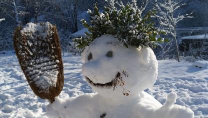<p>Diesen Schneemann hat mein Sohn mit seiner Nichte Ellie gebaut, schreibt Wilma Petitfrère aus Eupen.</p>
