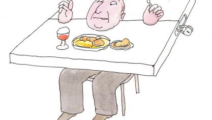 <p>Tomi Ungerer beschäftigte sich in seinen Zeichnungen auch gern mit dem Thema Essen.</p>