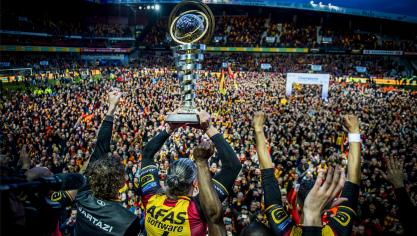 <p>Mit ihren mehr als 10.000 Fans feierte der KV Mechelen die Rückkehr in das Fußball-Oberhaus.</p>
