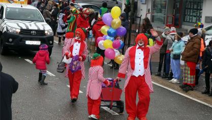 <p>Clowns durften in Büllingen nicht fehlen.</p>