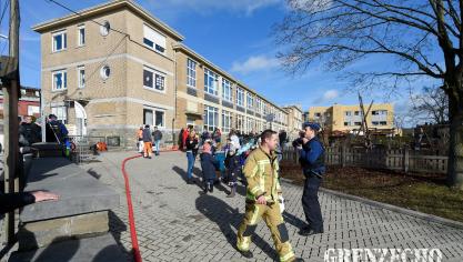 <p>Brand in der Gemeindeschule Kelmis</p>
