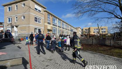 <p>Brand in der Gemeindeschule Kelmis</p>
