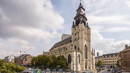 <p>Die imposante Kapellenkirche in Brüssel, in der der Künstler Bruegel 1563 geheiratet hatte.</p>