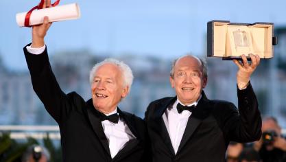 <p>Jean-Pierre (l.) und Luc Dardenne freuten sich riesig über ihren Preis.</p>