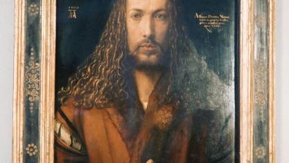 <p>Auf Albrecht Dürers „Selbstbildnis im Pelzrock“ ist auch sein Kürzel „AD“ zu sehen: eines der ersten Logos der Welt.</p>