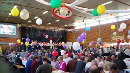 <p>In der festlich dekorierten Halle feierte die KKG Büllingen Jubiläum.</p>