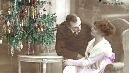 <p>Traute Weihnachtsstimmung: Postkarte aus dem Jahr 1919.</p>