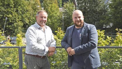 <p>Unternehmer Roger Gehlen (links) und Koch Thomas Troupin gehen gemeinsam das Projekt eines neuen Restaurants in Lüttich an.</p>