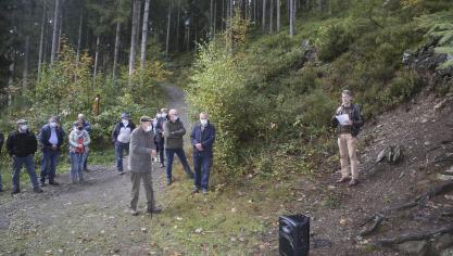 <p>Stany Noël erinnerte in seiner Ansprache an das umfangreiche Projekt zur Neuausweisung der Wanderwege.</p>