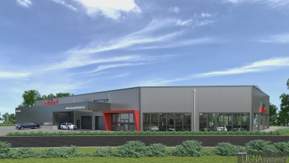 <p>So wird das neue Automobilzentrum Lux-Autoland der Scholzen-Gruppe im Gewerbegebiet „Op Stackem“ in Drinklange (Ulflingen) aussehen. Es wird im Juni 2021 eröffnet.</p>