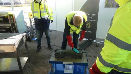 <p>Der föderale Verkehrsminister Georges Gilkinet (Ecolo; Bildmitte) packte am Samstag mit an.</p>