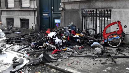 <p>Am Mittwoch hat es in Laeken gebrannt.</p>