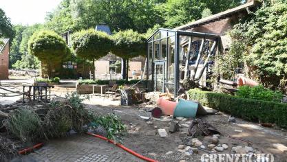 <p>Hochwasserschäden Atelier Hütte Eupen</p>
