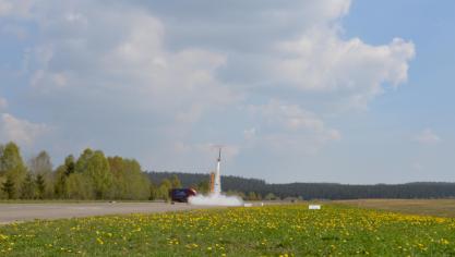 <p>Beim Raketenstart in Elsenborn war die Spannung groß.</p>