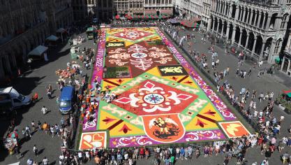 <p>Der Blumenteppich auf dem Grand’Place bedeckt eine Fläche von 1.680 m² (70 x 24 Meter).</p>