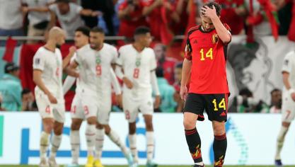 <p>Enttäuschung auf ganzer Linie: Die Roten Teufel verlieren gegen Marokko.</p>