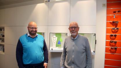 <p>Luc (links) und René Jost führten das Malmedyer Schmuckgeschäft nacheinander seit 1974.</p>