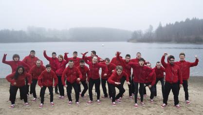 <p>Das belgische Team der „Red Bears“ bei den EuroSkills für technische und technologische Berufe in Danzig.</p>