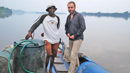 <p>Peter Lambertz (rechts) ist im Kongo aktiv.</p>