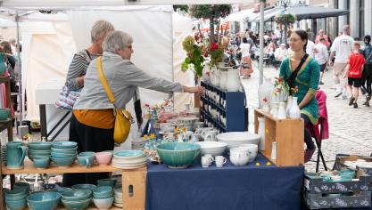 <p>Europamarkt am 6. und 7. September rund um Dom und Rathaus in Aachen</p>